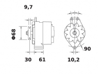 Lichtmaschine 12V/55A f.Iskra IA0497 11.201.804 11201804 AAK1399 MG605 11201497 AAK1342 - 1