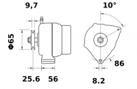 Lichtmaschine 12V/80A f.Iskra IA0498 11.201.498 11201498 AAK5105 MG534 - 1