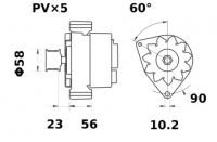Lichtmaschine 12V/70A f.Iskra IA0510 11.201.510 11201510 AAK3578 MG519 - 1