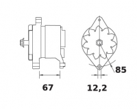 Lichtmaschine 12V/65A f.Iskra IA0514 11.201.514 11201514 AAK1228 MG288 11204741 AAK4976 - 1