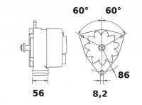 Lichtmaschine 24V/27A f.Iskra IA0574 11.201.574 11201574 AAK1352 MG260 - 1