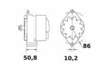 Lichtmaschine 12V/65A f.Iskra IA0595 11.201.935 11201935 AAK3330 MG279 11201595 AAK1363 - 1