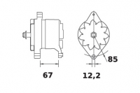 Lichtmaschine 12V/65A f.Iskra IA0662 11.201.662 11201662 AAK4543 MG357 73327994 294395400 - 1