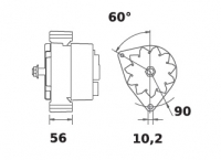 Lichtmaschine 24V/55A f.Iskra IA1536 11.204.464 11204464 AAK4850 MG262 11204434 AAK4841 11204718 AAK4955 11204943 AAK4640 - 1