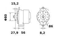 Lichtmaschine 12V/65A f.Iskra IA0665 11.201.936 11201936 AAK3331 MG278 11201665 AAK1356 - 1