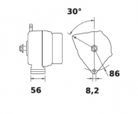Lichtmaschine ACR 12V/85A f.Iskra IA0667 11.201.667 11201667 AAK5115 MG354 6005706659 73327981 294394500 DRA0683 - 1