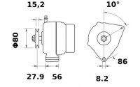 Lichtmaschine 12V/95A f.Iskra IA0668 11.201.668 11201668 AAK5116  MG234 - 1