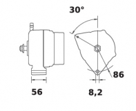 Lichtmaschine ACR 12V/70A f.Iskra IA0670 11.201.670 11201670 AAK5117 MG220 - 1