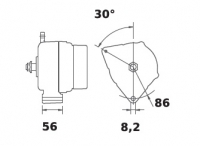 Lichtmaschine 12V/120A f.Iskra IA0925 11.204.583 11204583 AAK5851 MG178 11203099 AAK5364 MG666 11201925 AAK5181 11203017 AAK5316 - 1