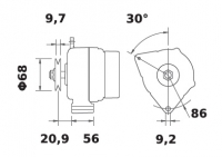 Lichtmaschine 12V/95A f.Iskra IA0737 11.201.737 11201737 AAK5124 MG434 - 1
