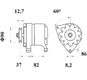 Lichtmaschine 12V/65A f.Iskra IA0739 11.201.739 11201739 AAK1380 MG436 - 1