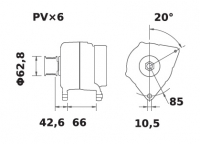 Lichtmaschine 12V/80A f.Iskra IA0769 11.201.769 11201769 AAK5136 MG422 - 1