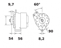 Lichtmaschine 12V/90A f.Iskra IA9402 11.209.411 11204929 AAN3102 MG457 - 1