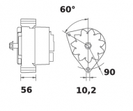 Lichtmaschine 24V/55A f.Iskra IA9404 11.209.413 11209413 AAN3104 MG458 - 1