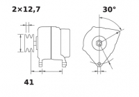 Lichtmaschine 12V/70A f.Iskra IA9417 11.209.426 11209426 AAK5575 MG472 - 1