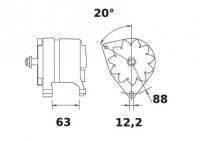 Lichtmaschine 24V/55A f.Iskra IA9423 11.209.438 11209438 AAN3118 MG446 - 1