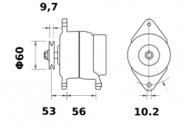 Lichtmaschine 12V/100A f.Iskra IA9424 11.209.439 11209439 AAK5722 MG447 - 1