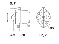 Lichtmaschine 12V/55A f.Iskra IA9430 11.209.443 11209443 AAK3197 MG504 - 1