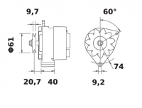 Lichtmaschine 12V/30A f.Iskra IA9438 11.209.451 11209451 AAG1132 MG497 11201021 AAG0702 - 1