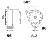 Lichtmaschine 12V/55A f.Iskra IA1707 11.204.985 11204985 AAK4652 MG748 - 1
