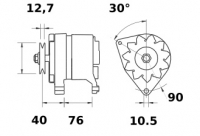 Lichtmaschine 12V/70A f.Iskra IA9016 11.209.401 11209401 AAK3160 MG582 11209016 AAK3147 - 1