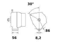 Lichtmaschine 12V/85A f.Iskra IA1614 11.204.692 11204692 AAK5863 MG624 - 1