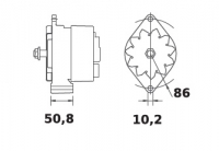 Lichtmaschine 12V/120A f.Iskra IA1635 11.204.772 11204772 AAK4984 MG135 - 1