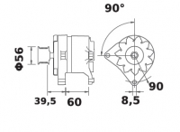 Lichtmaschine 12V/90A f.Iskra IA1643 11.204.755 11204755 AAK4980 MG625 - 1