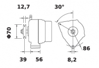Lichtmaschine 12V/95A f.Iskra IA1651 11.204.836 11204836 AAK5873 MG439 11203261 AAK5525 - 1
