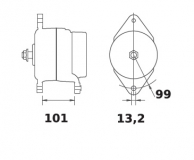 Lichtmaschine 12V/200A Iskra IA1512 11.204.384 11204384 AAN5825 MG41 11204299 AAN8194 87715398 0124625123 0124625059 - 1