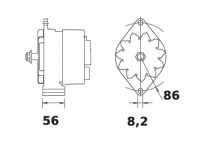 Lichtmaschine 12V/90A f.Iskra IA1518 11.204.391 11204391 AAK4829 MG270 - 1