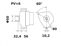 Lichtmaschine 12V/120A f.Iskra IA1524 11.204.201 11204201 AAK5818 MG170 - 1