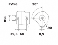 Lichtmaschine 12V/70A f.Iskra IA1528 11.204.139 11204139 AAK5814 MG471 - 1