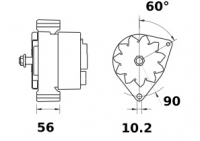 Lichtmaschine 24V/80A f.Iskra IA1532 11.205.059 11205059 AAN3206 MG781 11204408 AAN3141 11204894 AAN3174 11204932 AAN3178 - 1