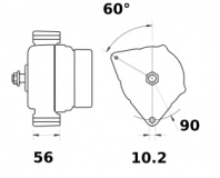 Lichtmaschine 12V/150A f.Iskra IA1538 11.204.959 11204959 AAN5979 MG757 11204397 AAN5830 - 1