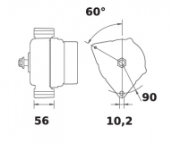 Lichtmaschine 12V/150A f.Iskra IA1545 11.204.502 11204502 AAN5869 MG467 11204399 AAN5832 - 1
