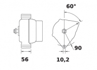 Lichtmaschine 12V/200A f.Iskra IA1547 11.204.424 11204424 AAN5840 MG613 11204673 AAN5915 MG648 11204658 AAN5914 - 1