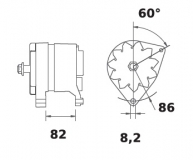 Lichtmaschine 12V/65A f.Iskra IA1574 11.204.579 11204579 AAK4891 MG175 - 1