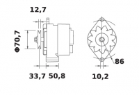 Lichtmaschine 29V/55A f.Iskra IA1400 11.203.849 11203849 AAK1877 MG501 - 1