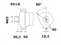 Lichtmaschine 12V/150A Iskra IA1412 11.204.151 11204151 AAN5310 MG36 11203197 AAN5154 RE185213 RE218703 0123515502 0124615029 - 1