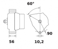 Lichtmaschine 12V/175A f.Iskra IA1417 11.204.443 11204443 AAN5848 MG468 11204250 AAN8162 MG700 11203542 AAN5560 - 1