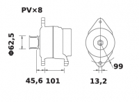 Lichtmaschine 24V/100A f.Iskra IA1443 11.204.425 11204425 AAN5841 MG273 11203907 AAN5784 11204246 AAN8158 - 1