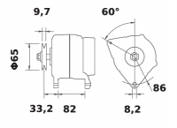 Lichtmaschine 24V/55A f.Iskra IA1480 11.204.412 11204412 AAK5832 MG476 11203504 AAK5594 11203893 AAK5767 11204043 AAK5801 112040 - 1