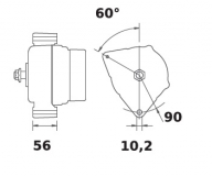Lichtmaschine 24V/110A f.Iskra IA1490 11.204.285 11204285 AAN8191 MG147 - 1
