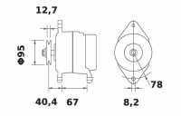 Lichtmaschine 12V/45A Iskra IA1325 11.204.834 11204834 AAG5151 MG87 11203662 AAG5114 11204379 AAG5136 TCA17751 TCA21579 - 1