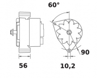 Lichtmaschine 12V/95A Iskra IA1326 11.204.463 11204463 AAK4849 MG24 11203524 AAK4378 11204049 AAK3817 11204708 AAK4945 - 1