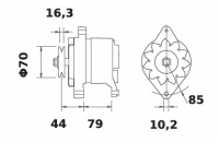Lichtmaschine 12V/95A f.Iskra IA1351 11.203.850 11203850 AAK1878 MG502 11203707 AAK1830 - 1