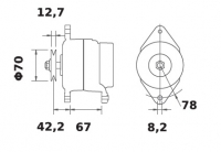 Lichtmaschine 24V/35A f.Iskra IA1369 11.203.759 11203759 MG498 - 1
