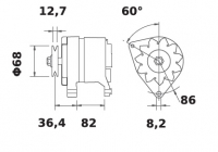 Lichtmaschine 12V/65A Iskra IA1373 11.203.790 11203790 AAK1857 MG550 11203675 AAK1820 MG682 11203282 AAK4310 - 1