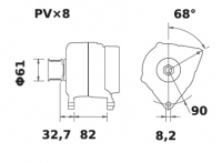Lichtmaschine 12V/150A f.Iskra IA1378 11.204.393 11204393 AAN5828 11203771 AAN5726 11204235 AAN8147 - 1